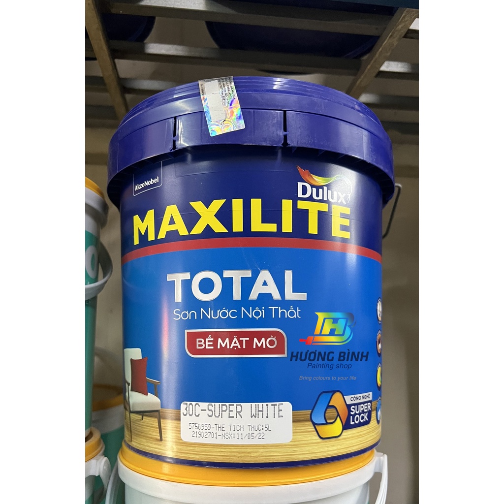 Sơn nội thất Maxilite siêu trắng - thùng 5L