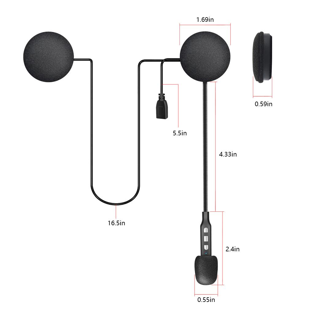 Tai nghe không dây Thông Dụng Ổn Định Kèm Mic Gắn Mũ Bảo Hiểm Xe Máy