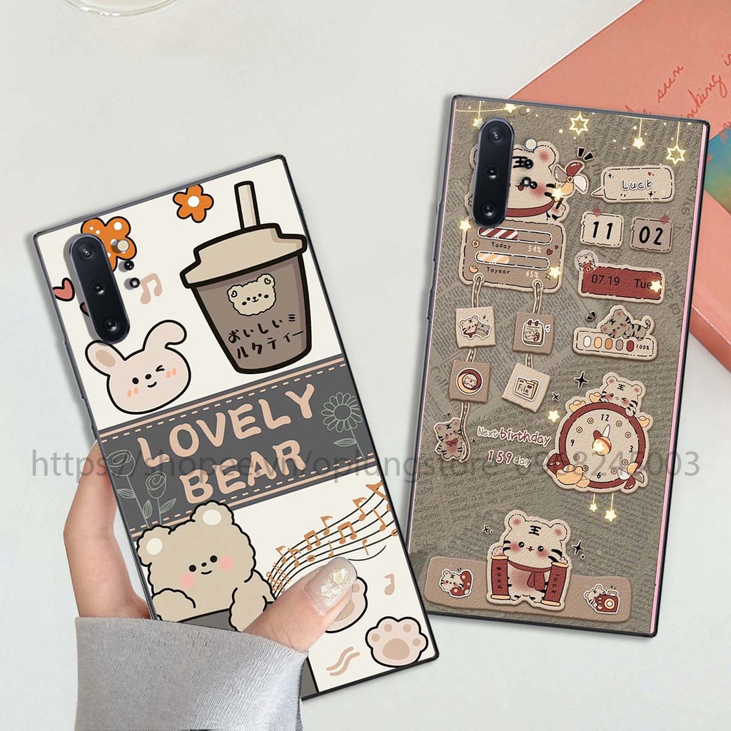 Ốp Samsung Note 10/ Note 10 Plus/ Note 10 Lite/ M60s/ A81 bộ hình bear lovely,merry christmas,space,mill tea cute