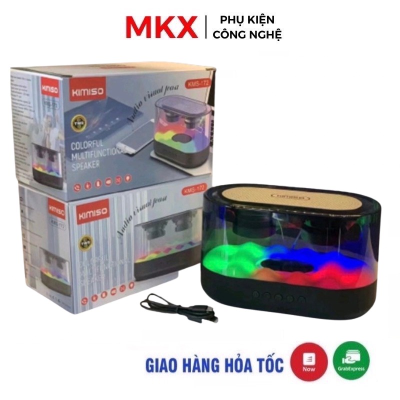 Loa Bluetooth KIMISO KMS 172 Hàng Chính Hãng Hỗ Trợ Đèn LED Nháy Theo Điệu Nhạc, Âm Thanh Nghe Hay
