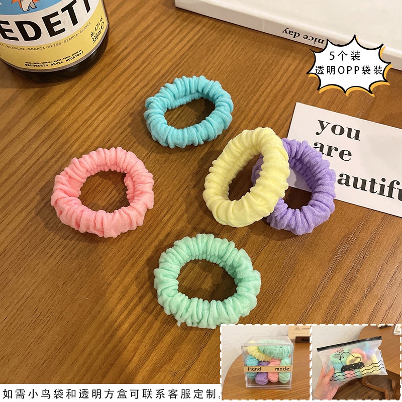 Dây thun cột tóc sợi to phong cách vintage đồ buộc tóc co giãn SB0071