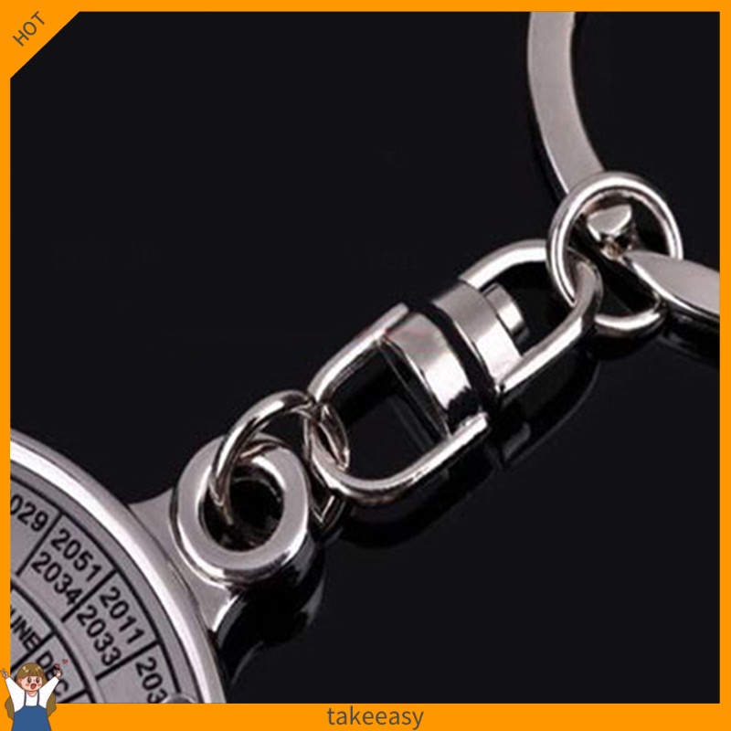 Móc khóa hợp kim bạc hình lịch 50 năm