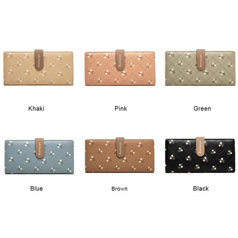 Ví Nữ Dáng Dài Có Khóa Kéo In Họa Tiết Thời Trang