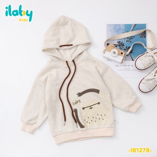 Áo hoodie nỉ bé trai ILABY in hình chất liệu nỉ trần bông mỏng 50IB1278I2DL