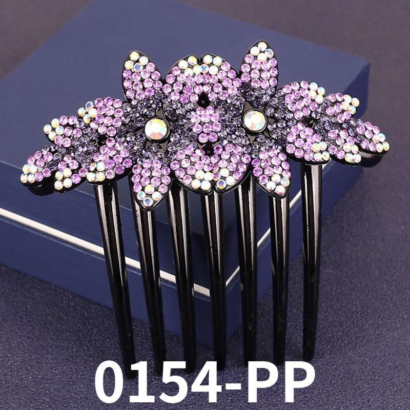 Lược Cài Tóc Đính Đá Hình Hoa Thanh Lịch Dành Cho Nữ