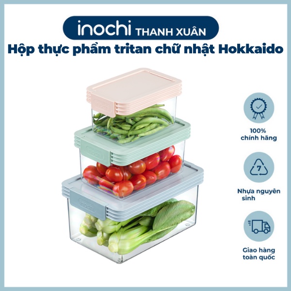Hộp thực phẩm - tritan chữ nhật Hokkaido 500-1000-2000-3500 và 5L Tiêu chuẩn nhật bản