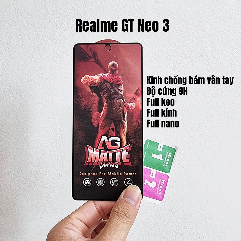 Kính cường lực chống bám vân tay Realme GT neo 3
