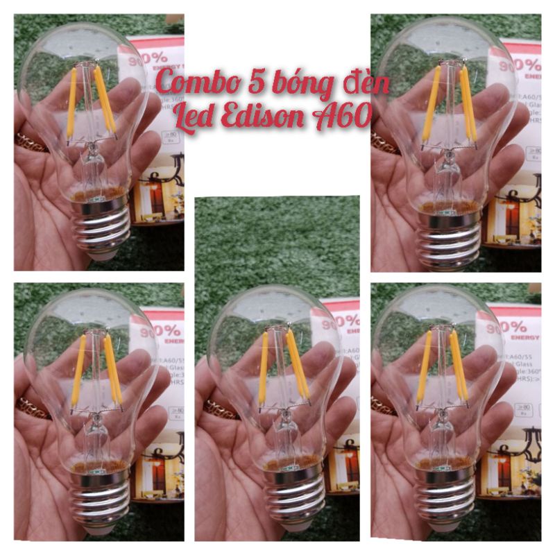 [Combo 5 bóng]Đèn Led Edison A60