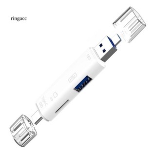 RGA Universal Smart Card Reader Cellphone Accessories USB 2.0 Type-C Micro USB TF SD-Card Reader OTG Adapter Multifunctional