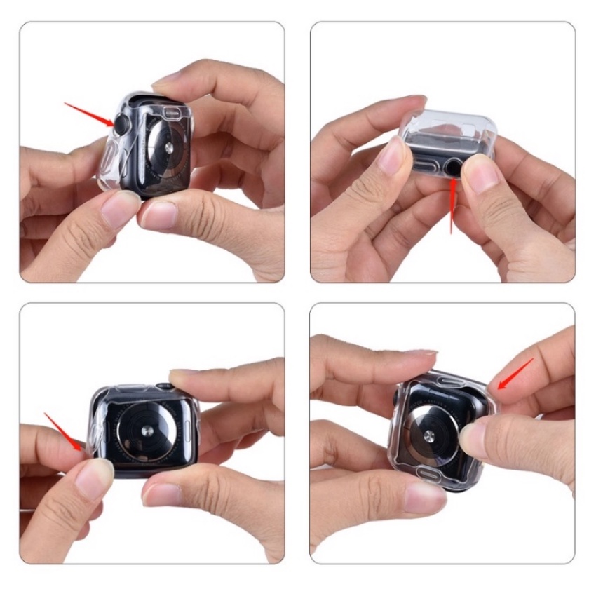 Ốp Bảo Vệ Màn Hình Đồng Hồ Thông Minh 360 Độ Bằng TPU Mềm Trong Suốt Cho IWatch SE 7 6 5 4 3 2 1 SE 7 6 5 4 3 2 1