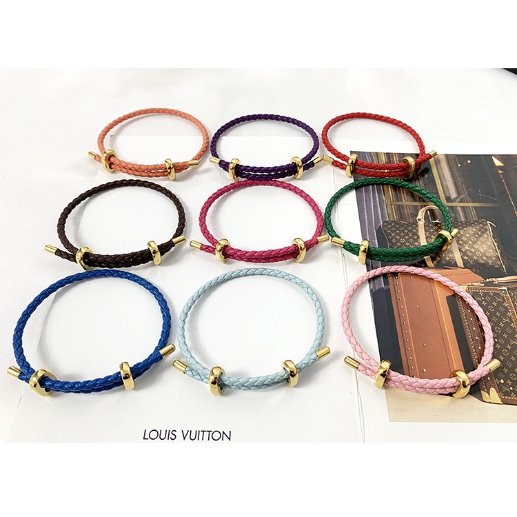 Vòng Tay Da Bện Hạt Vàng 3mm Chống Nước Chống Oxy Hóa Phong Cách Cổ Điển Cho Nam Và Nữ Miếng Đệm Chống Trượt Tiện Lợi