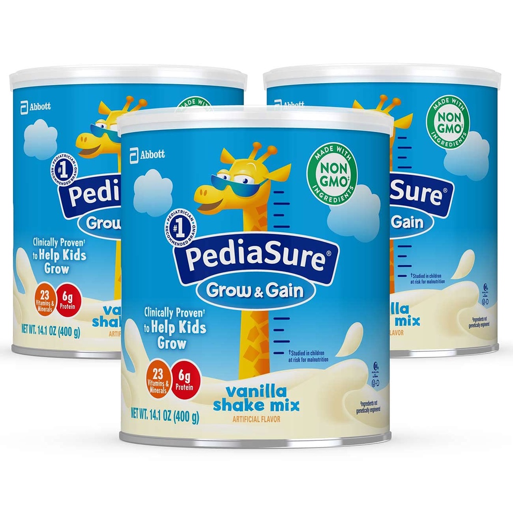 Sữa bột Pediasure Grow & Gain Vị Vani 400g xuất xứ Mỹ , Sữa Pediasure hưu cao cổ của Mỹ