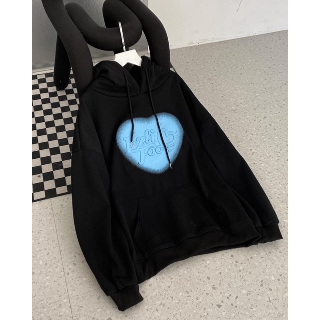 Áo hoodie nỉ bông unisex form rộng HEART cao cấp AN6252 by COCCACH