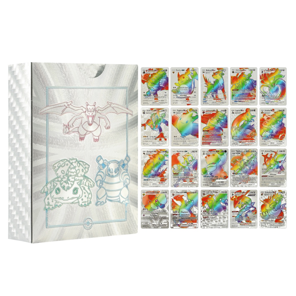 Set 110 Thẻ Bài Pokemon Màu Vàng / Bạc