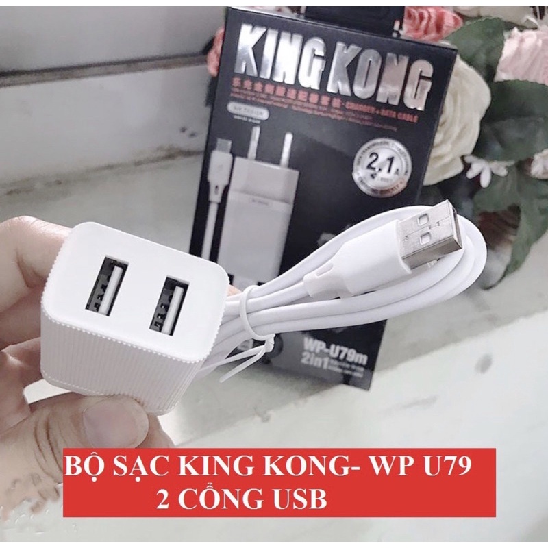 Bộ cáp sạc KingKong 2.1a chính hãng
