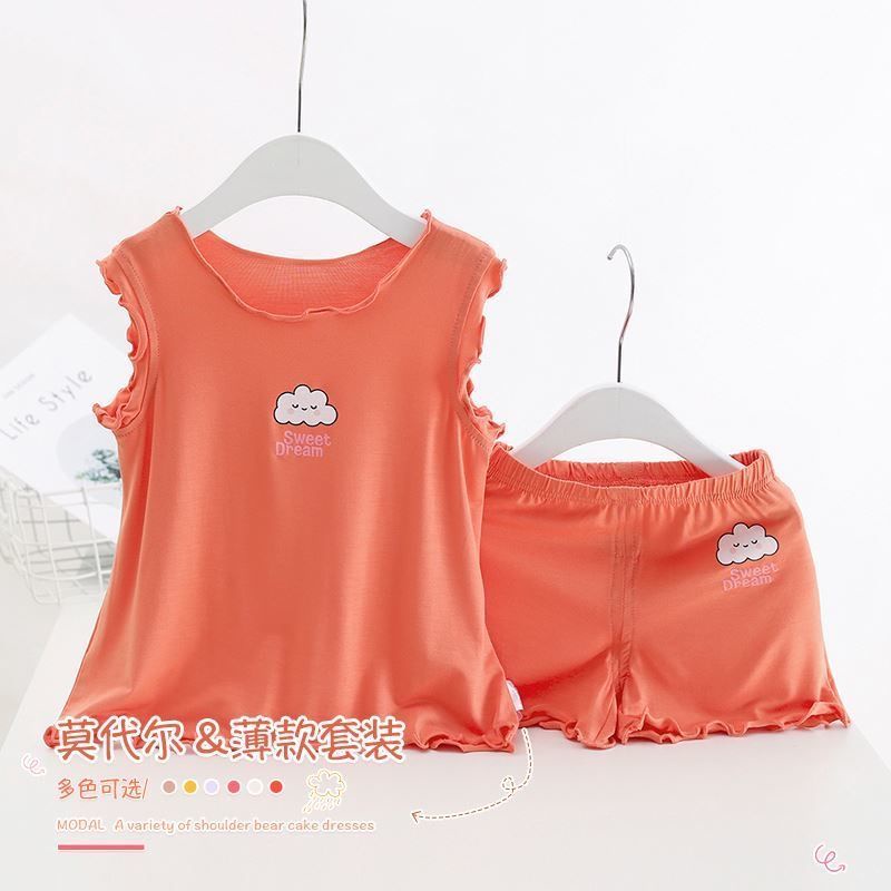 Bộ Đồ Ngủ Hai Mảnh Áo Tay Ngắn Phong Cách Thời Trang Mới 2022 Dành Cho Bé Gái