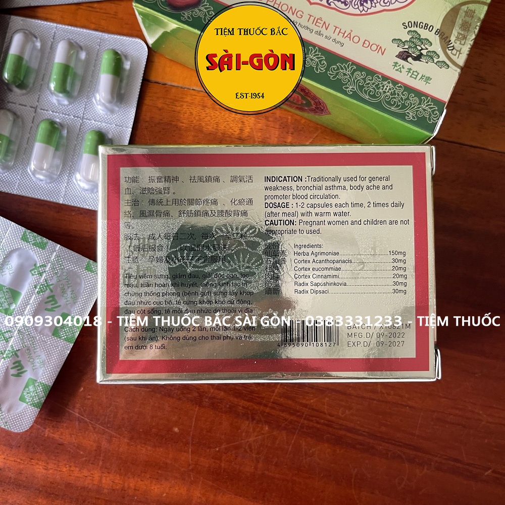 Thống Phong Tiên Thảo Đơn Hộp 30 viên  - Hàng Cao Cấp Loại 1