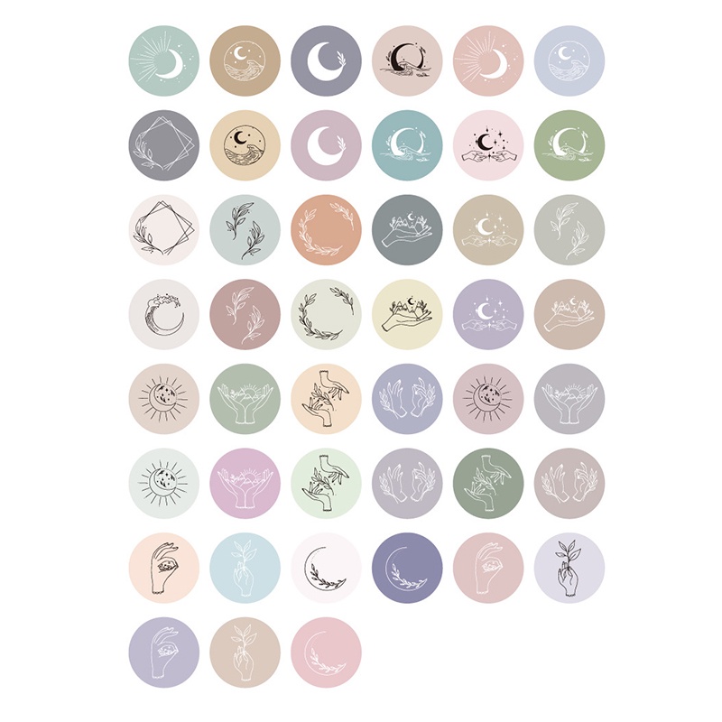 Set 45 Miếng Dán Trang Trí Sổ Tay DIY Hình Ngôi Sao / Sông Kích Thước Nhỏ Nhắn Xinh Xắn