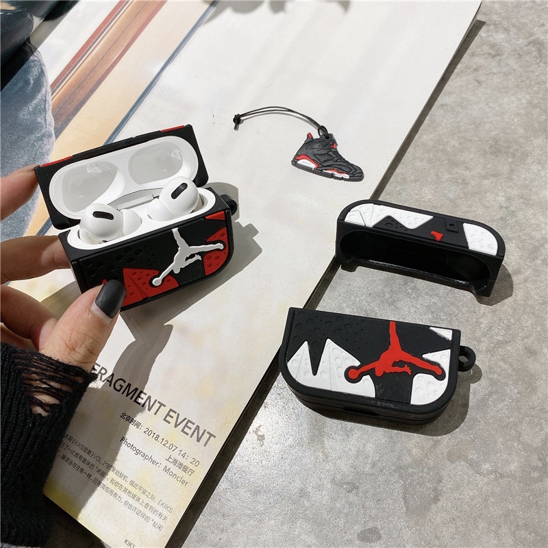 Vỏ Bảo Vệ Hộp Sạc Tai nghe không dây Apple Airpods Pro 2 3 1 Bằng Silicon Mềm Hình Giày Thể Thao Air Jordan