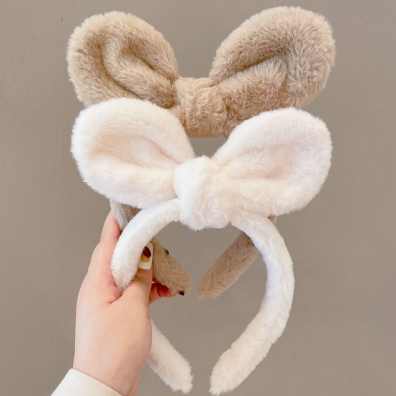 Băng Đô Lông Nhung Mềm Mại Hình Chú Gấu Xinh Xắn