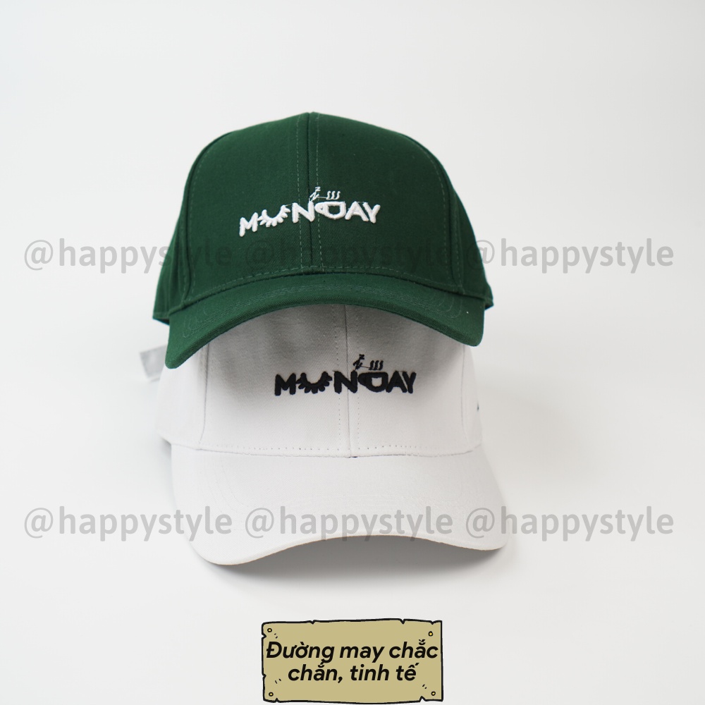 Mũ lưỡi trai ❤️ Nón kết thêu chữ MUNDAY chất kaki cao cấp form unisex nam nữ N94 - Happy Style