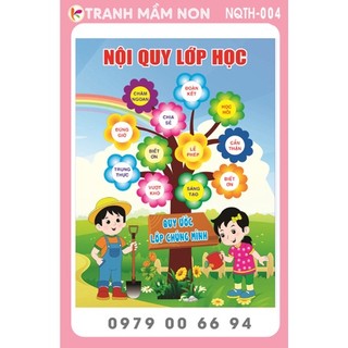 Decal trang trí lớp - nội quy lớp tiểu học - 004