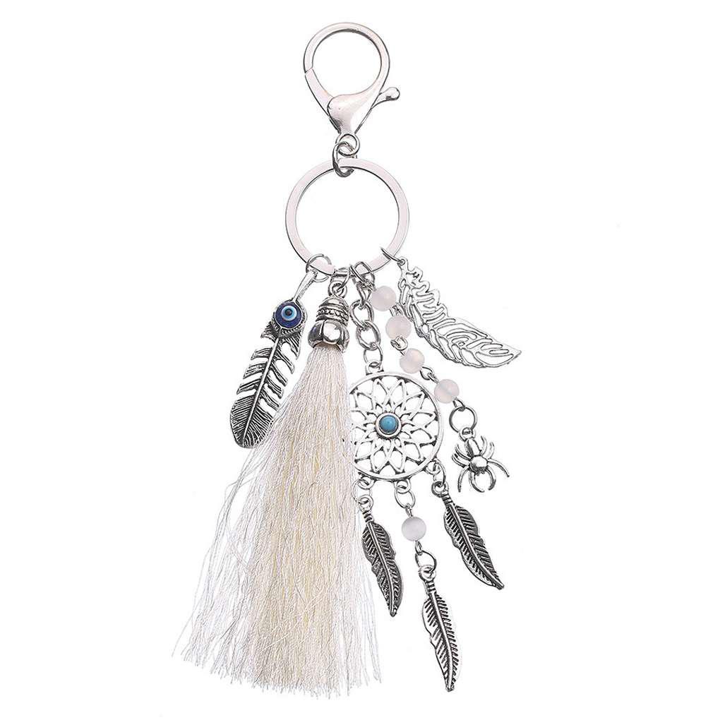 Móc Khóa Dream Catcher Phối Lông Vũ Thời Trang Phong Cách