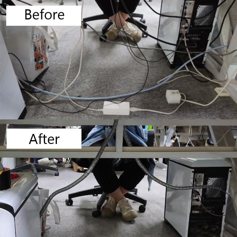 Kẹp ống HDOORLINK bảo vệ dây cáp xoắn ốc linh hoạt gọn gàng cao cấp tiện dụng