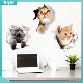 Sticker dán tường hình mèo đáng yêu dùng để trang trí