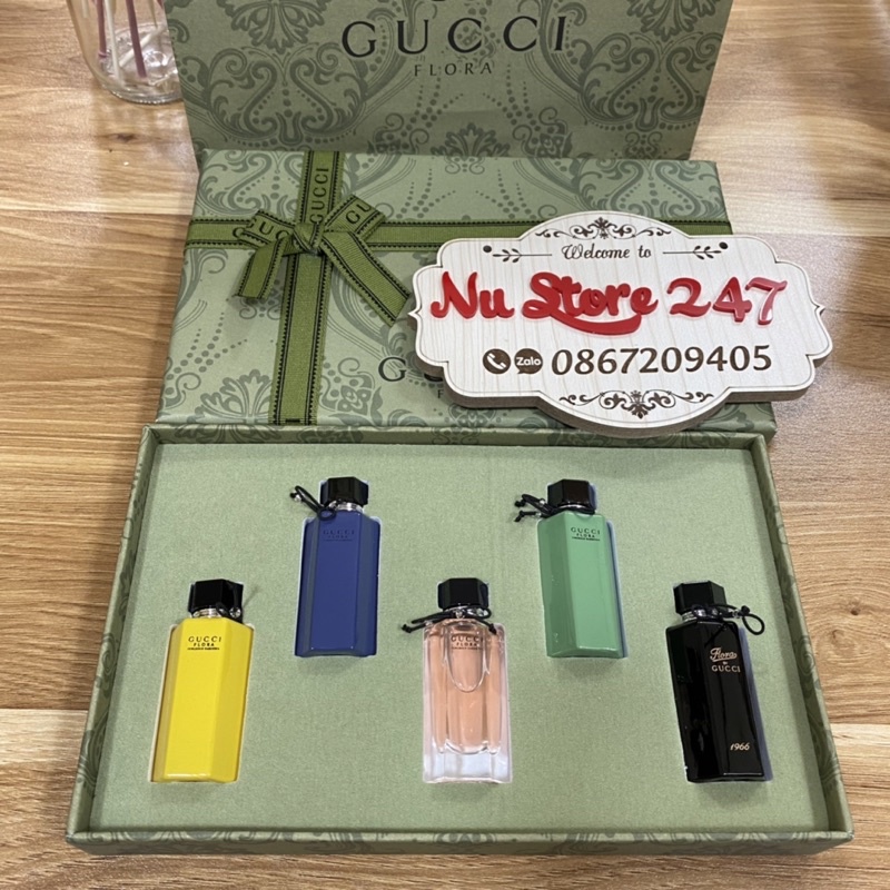 Set 5 nước hoa 5ml Gucci Flower Dance Gardenia Eau De Toilette Q Version Sample Five-piece
