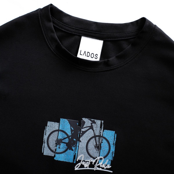 Áo thun Cotton Pique cao cấp in họa tiết xe đạp LADOS - LD9114 co giãn thấm hút, form đẹp