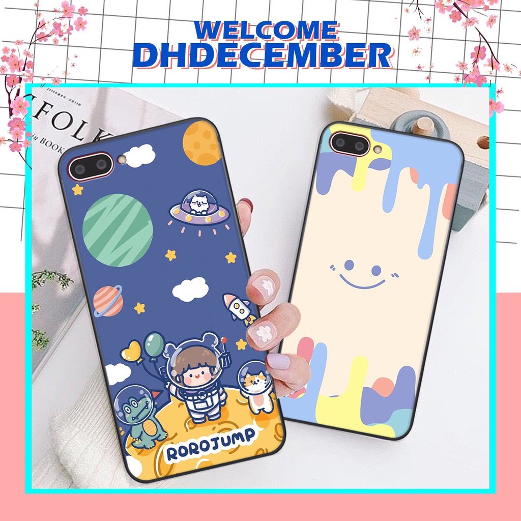 Ốp lưng Oppo A3S/ A1K / A5 2018 / REALME C2 in hình tim, kẻ vuông mẫu mới CỰC XINH