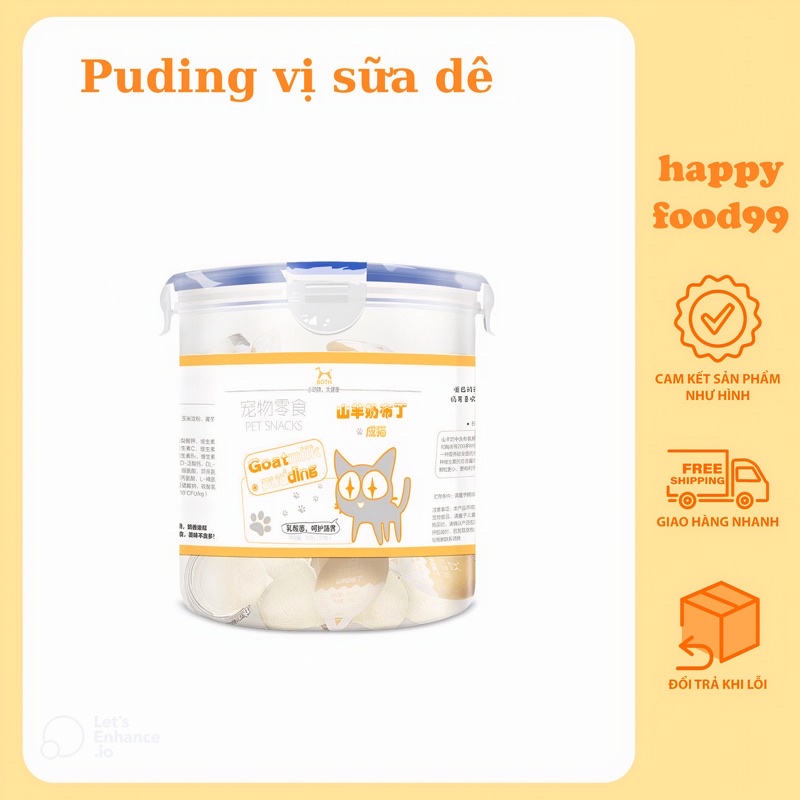 (Viên lẻ) Pudding sữa dê bổ sung Canxi và lợi khuẩn cho Mèo