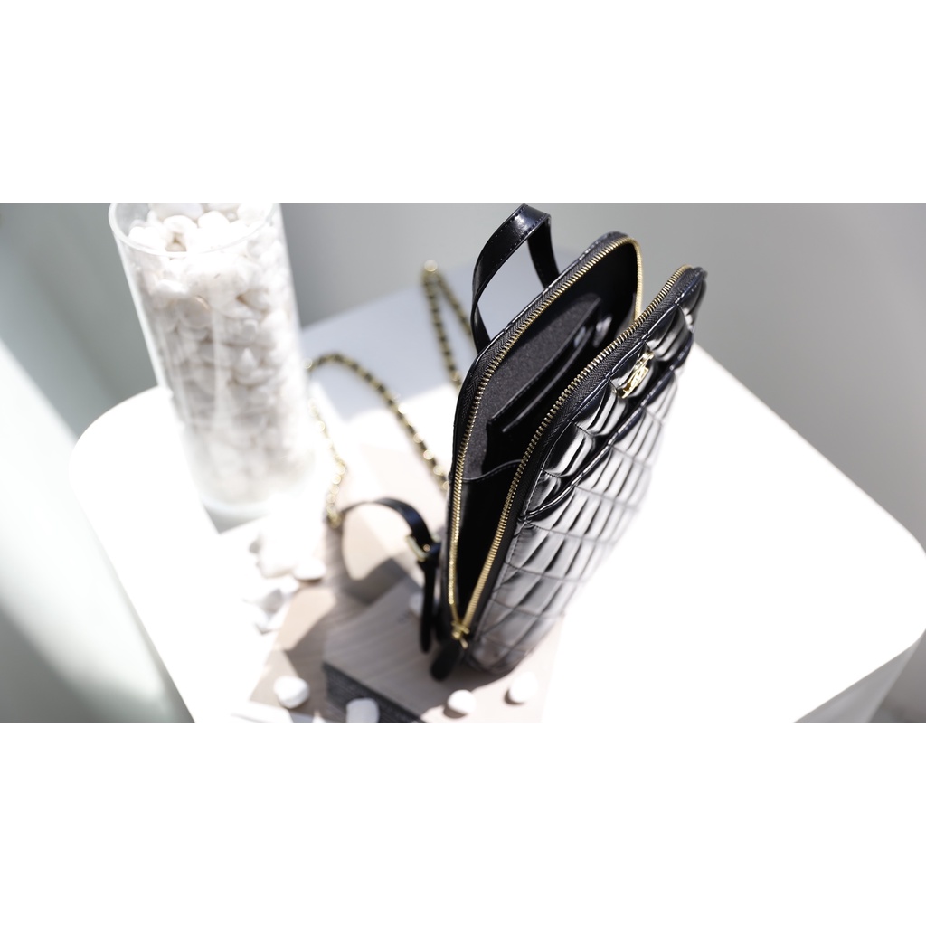 Balo Nữ Da Ô Trám Kèm Ví Nhỏ Cao Cấp Nguyên Gốc Hộp Nam Châm Có Sẵn.