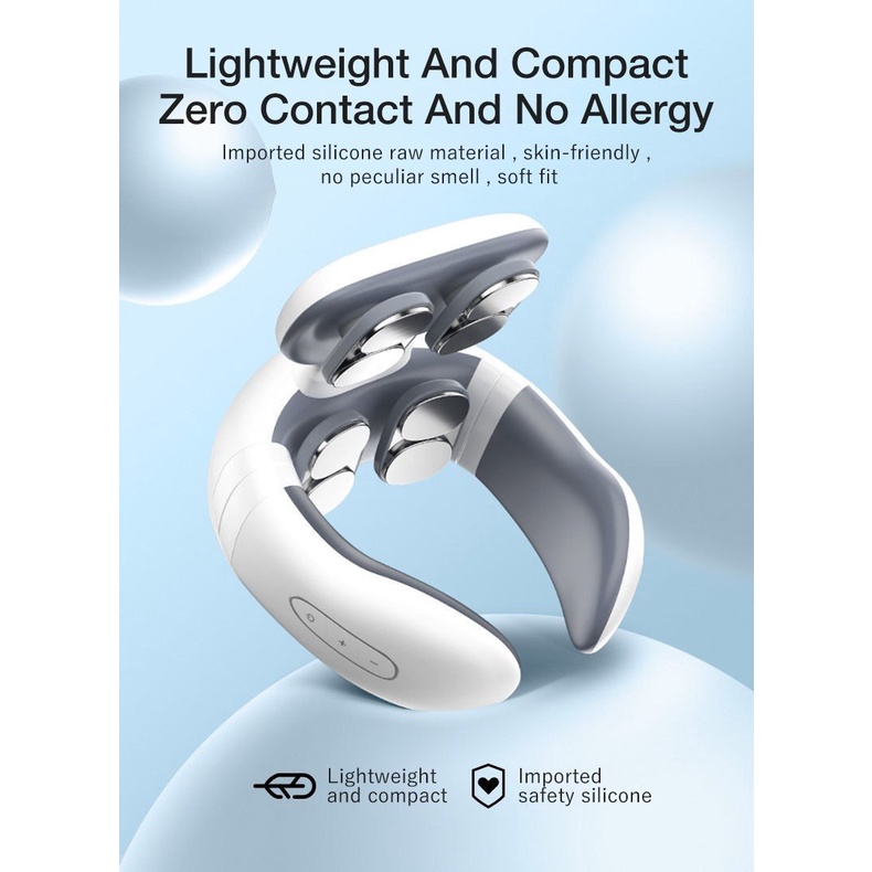 Máy Mát Xa Cổ Vai Gáy booster KONKA H99 ,  Massage Xung Điện Giảm Đau Mỏi Với 8 Đầu Massage , Làm Ấm Nóng