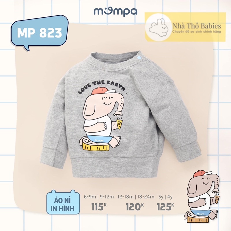 Áo nỉ bé trai Mompa