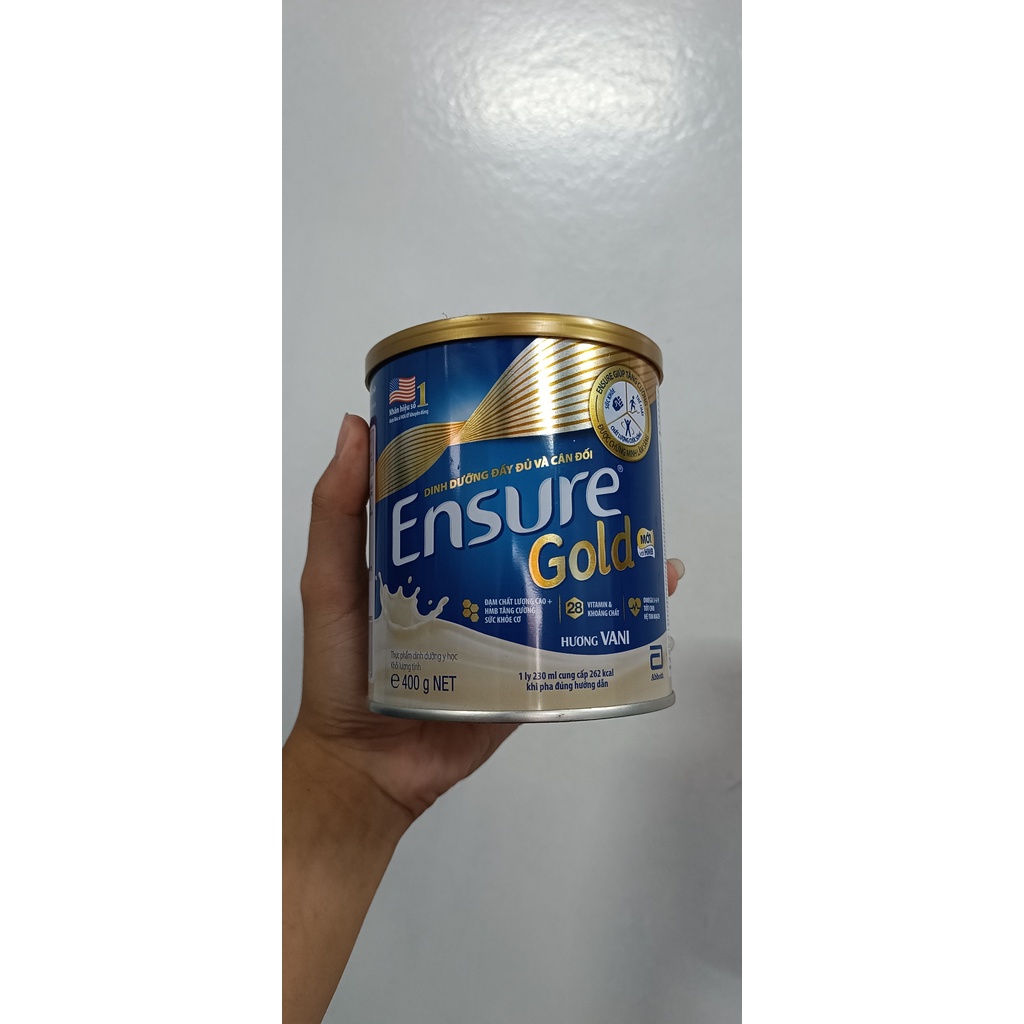 Sữa bột ENSURE GOLD 400G hương vani phục hồi sức khỏe tăng sức đề kháng