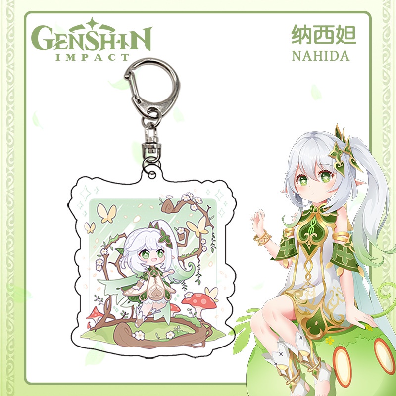 Móc Khóa Nhựa Acrylic Hình Genshin Impreza Dễ Thương