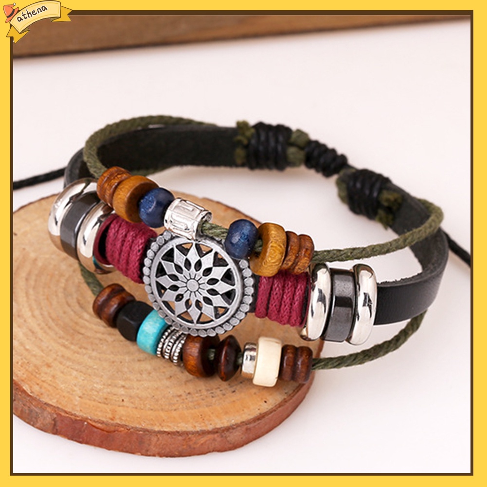 Vòng tay hạt gỗ thiết kế phong cách retro sành điệu