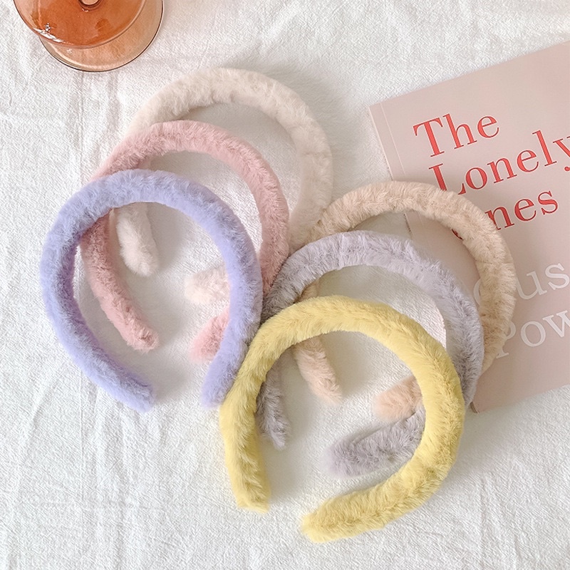 Bờm tóc lông thỏ bản nhỏ cute