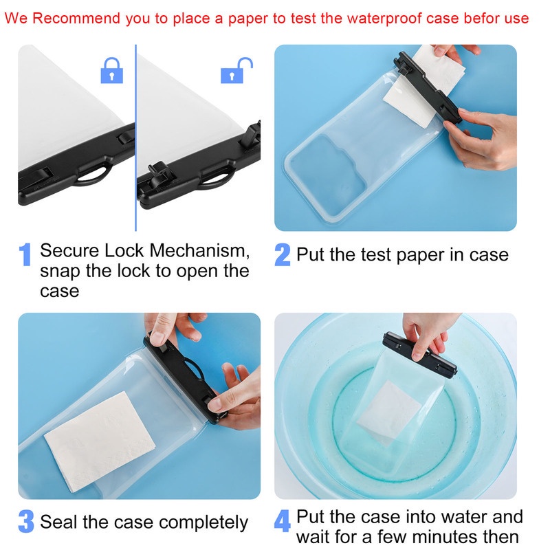 Túi Đựng Điện Thoại Trong Suốt Chống Thấm Nước Đeo Cổ Tiện Dụng Khi Đi Bơi / Lặn