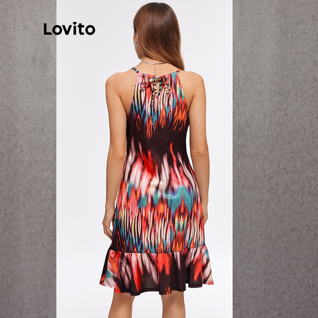 Lovito Đầm Midi Trễ Vai Lovito L20E048 (Nhiều Màu)