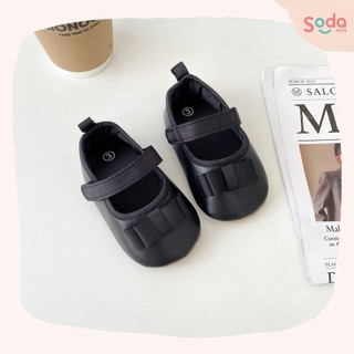 Giày tập đi cho bé nơ đen tiểu thư