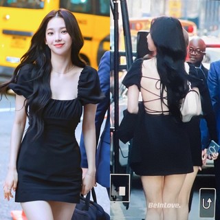 Đầm Zara hở lưng giống Karina aespa, Joy RED VELVET, Seohyun SNSD