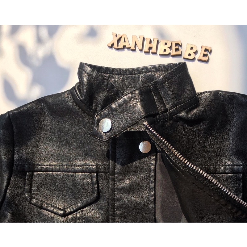 Áo Khoác Da Thời Trang 2023 Cá Tính Cho Bé Gái Bé Trai Siêu Mềm