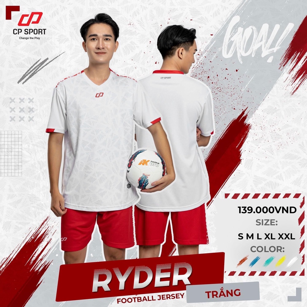 Quần Áo Bóng Đá CP SPORT Ryder Cao Cấp .Áo Bóng Đá Không Logo Thầm Hút Mồ Hôi
