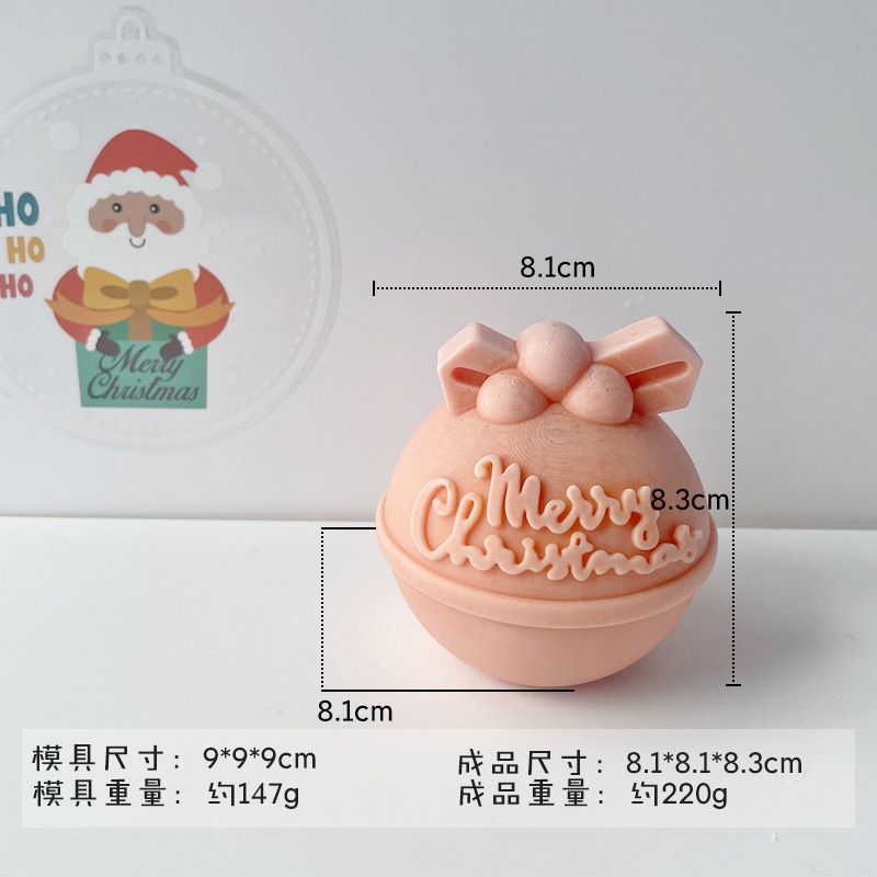 Khuôn silicone Làm Nến Thơm Hình Người Tuyết / Tuần Lộc / Chuông Giáng Sinh diy