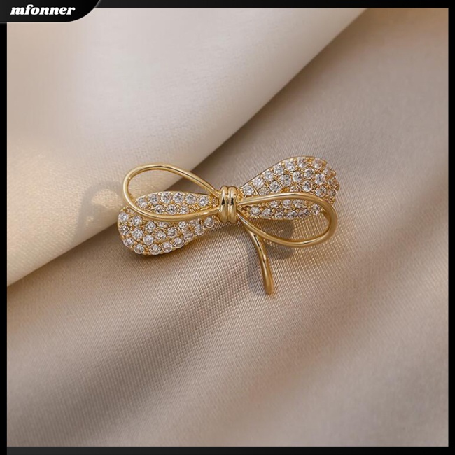 Ghim Cài Áo Hình Nơ Đính Đá Thời Trang Cho Nữ