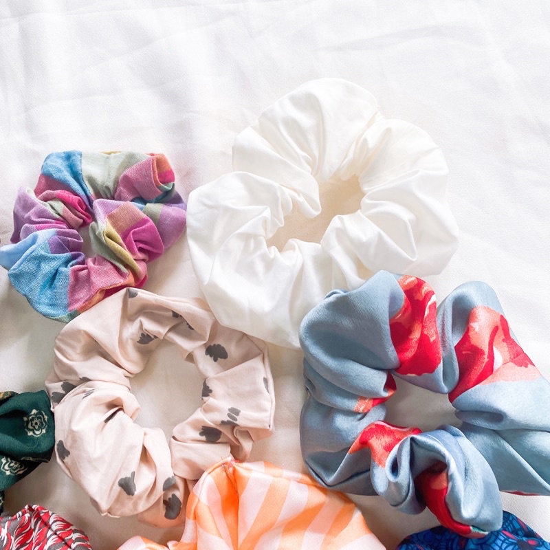 Dây buộc tóc vải - scrunchies vải nhiều màu
