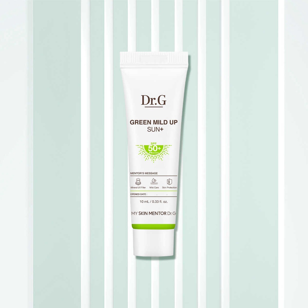 Quà tặng không bán Kem chống nắng thuần vật lý cho da nhạy cảm Dr.G Green Mild Up Sun+ SPF50+PA++++ 10ml